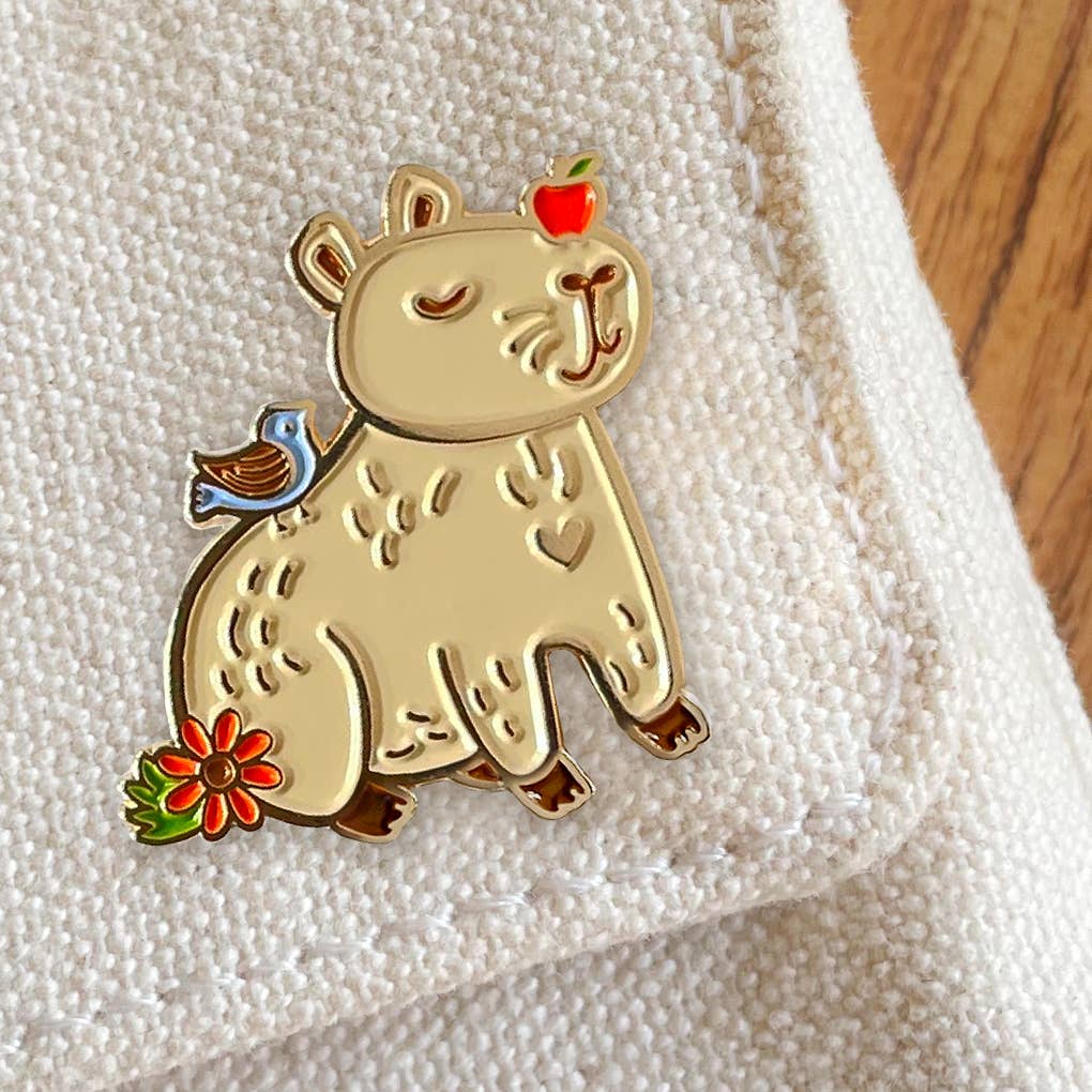 Capybara Enamel Pin