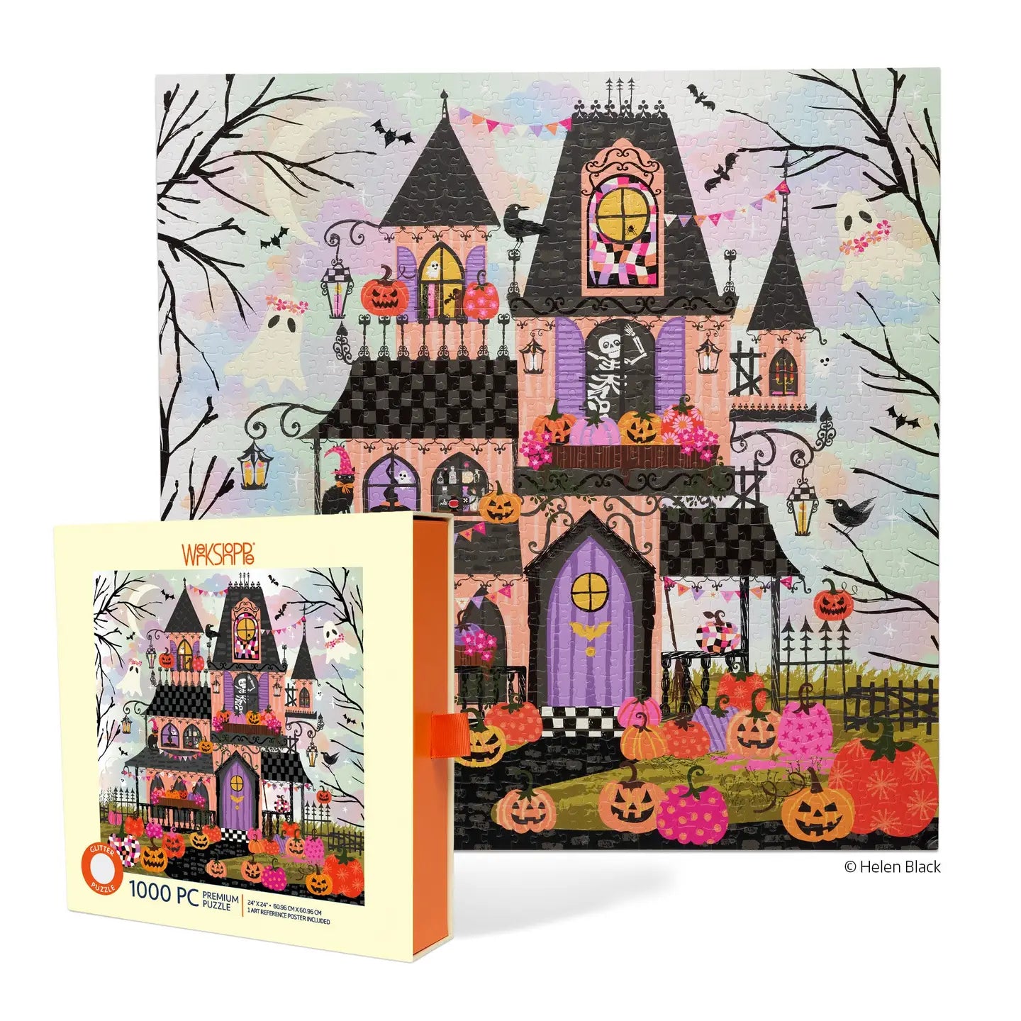 Boohemian Mansion 1000 Piece Halloween Puzzle with Glitter