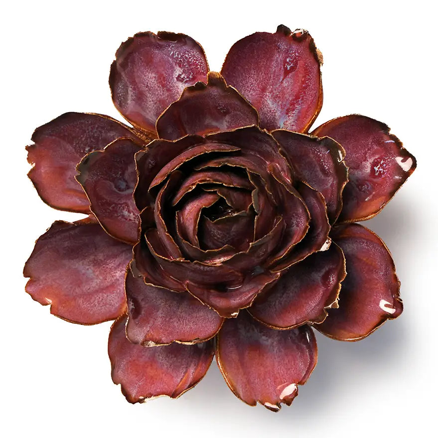 Dewberry Camelia Ceramic Flower