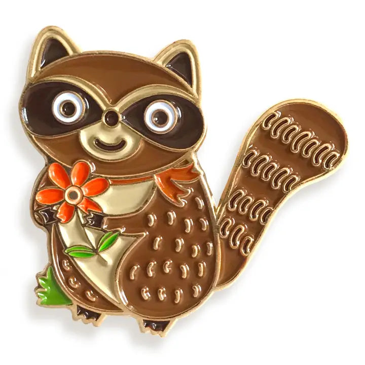 Racoon Enamel Pin