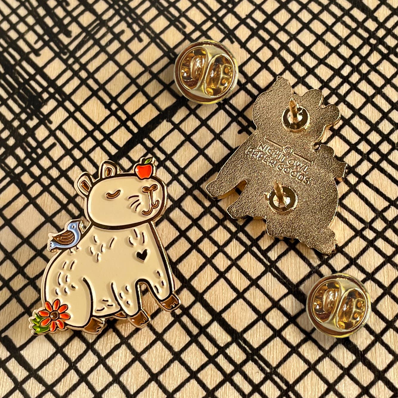 Capybara Enamel Pin