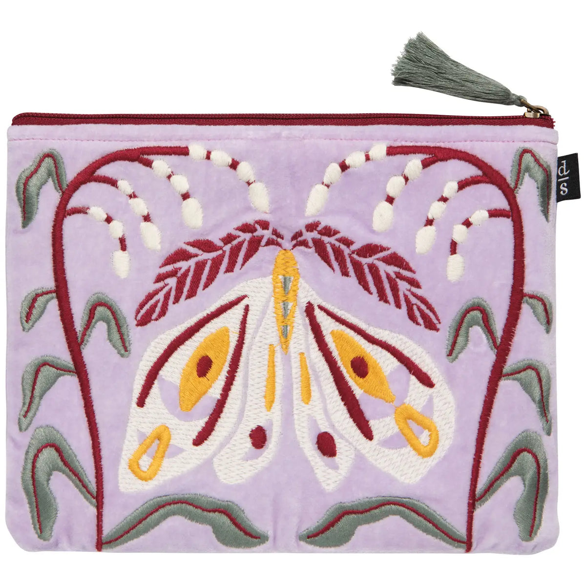 Nocturna Embroidered Flat Pouch