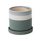 Greer Pot with Saucer 5"x 4.5"