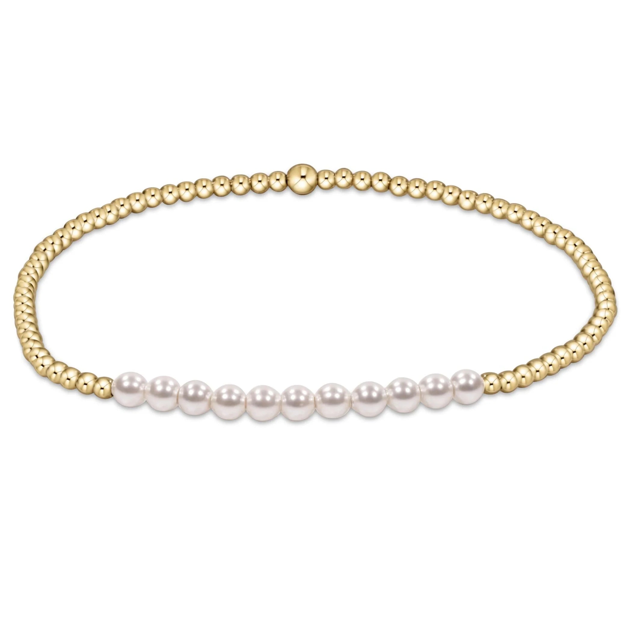 E. Newton Gold Bliss Pearl 3mm Bracelet