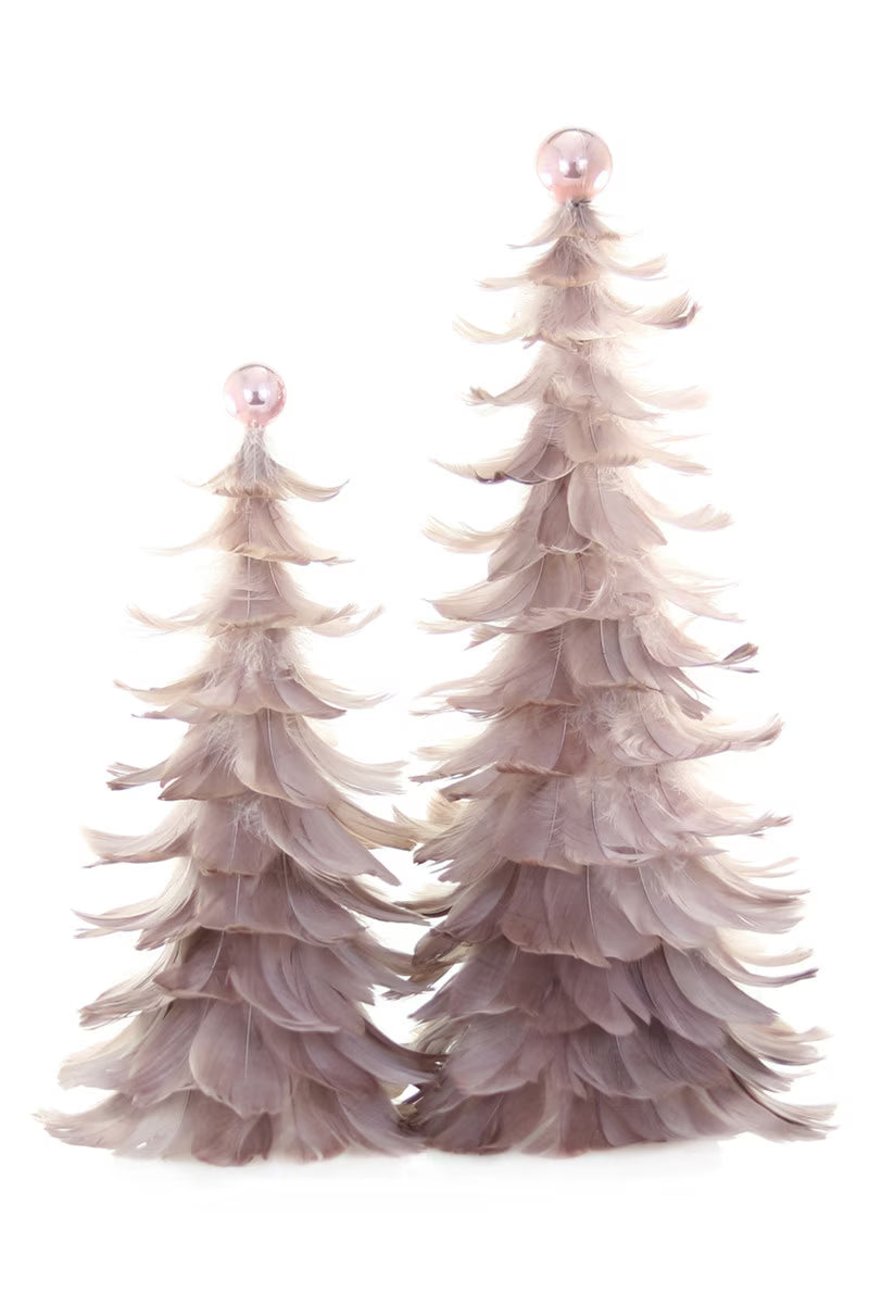 Feathered Tree Set of 2 - Mauve