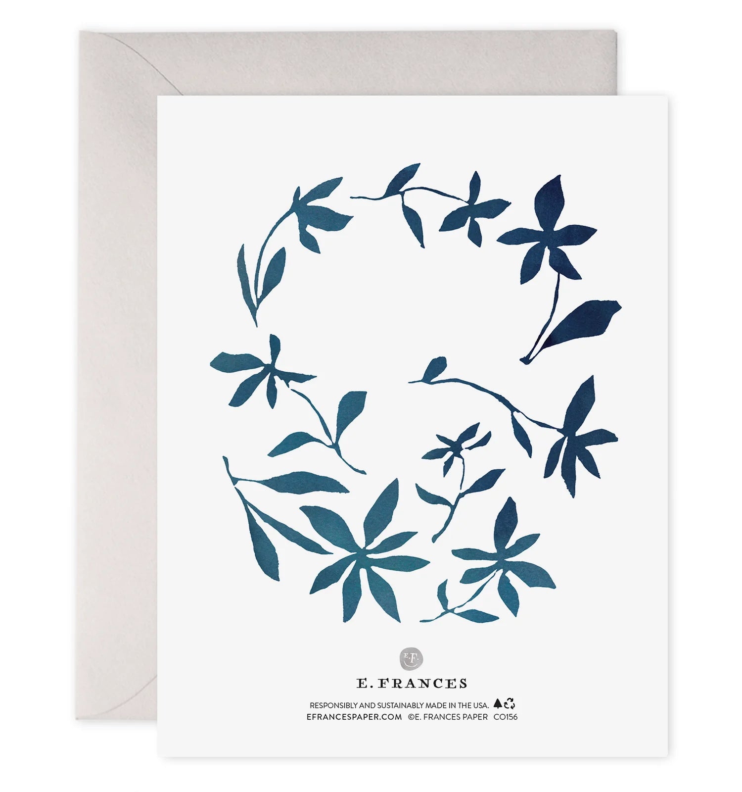 Indigo Flowers Greeting Card
