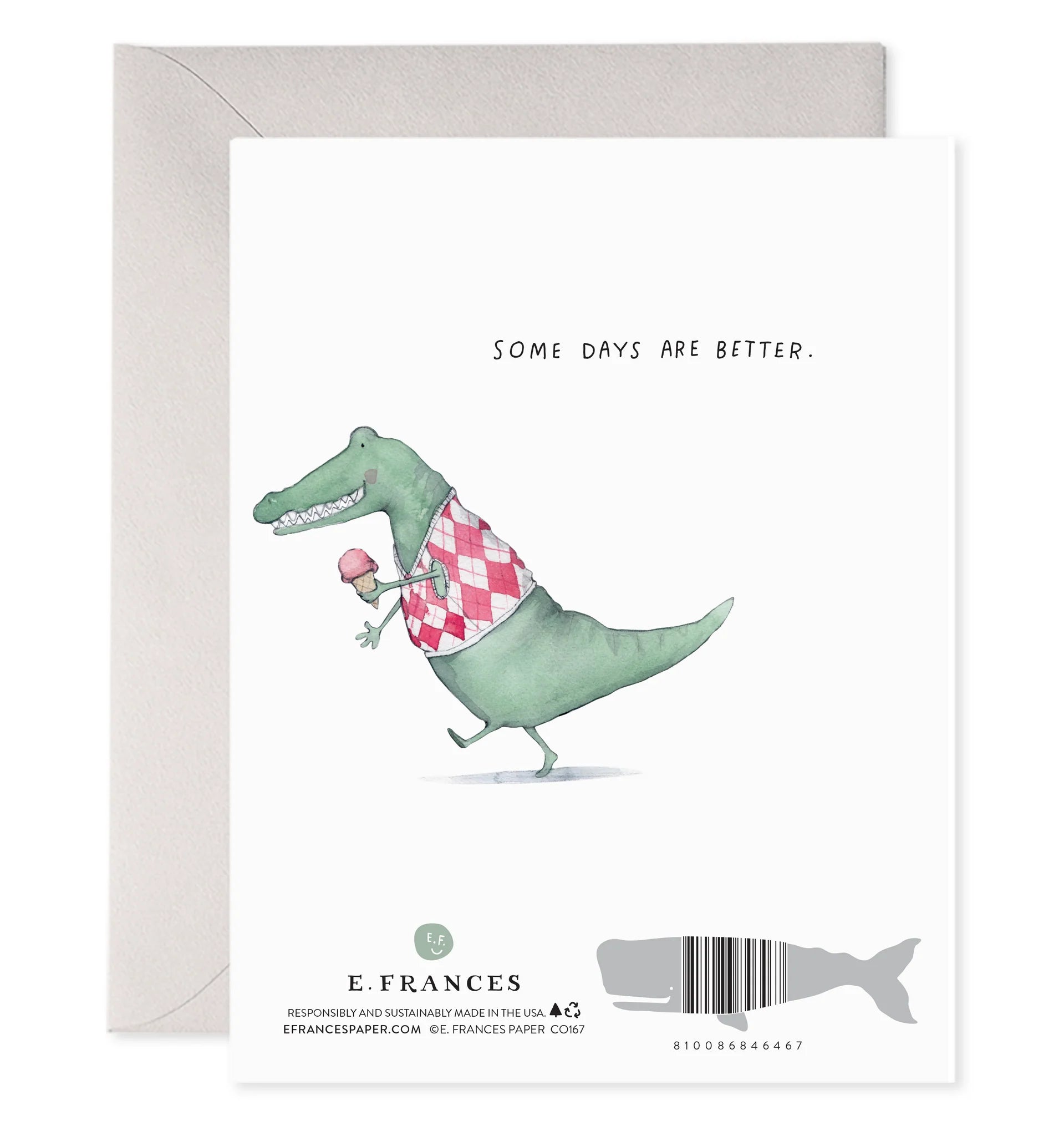 Alligator Hard Day Greeting Card