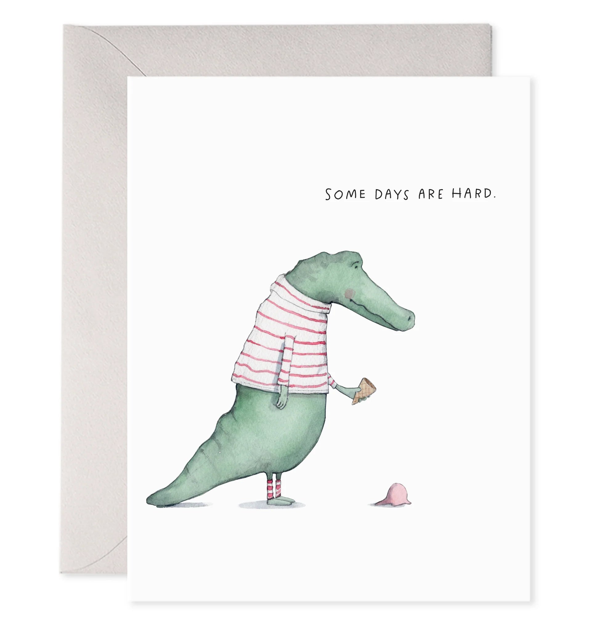 Alligator Hard Day Greeting Card