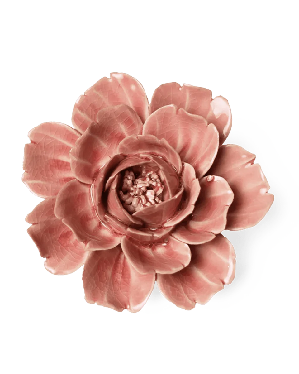 Champagne Pink Rose Ceramic Flower