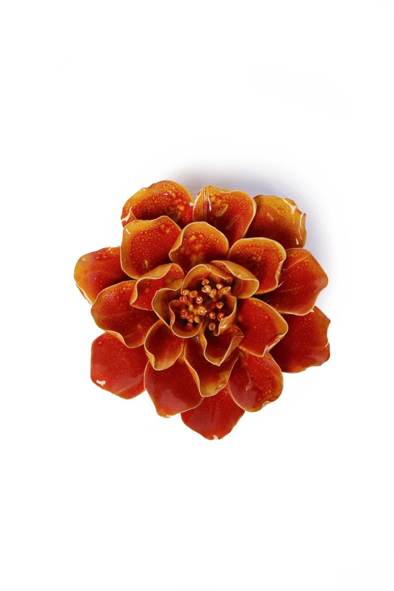 Orange Yellow Coreopsis Ceramic Flower
