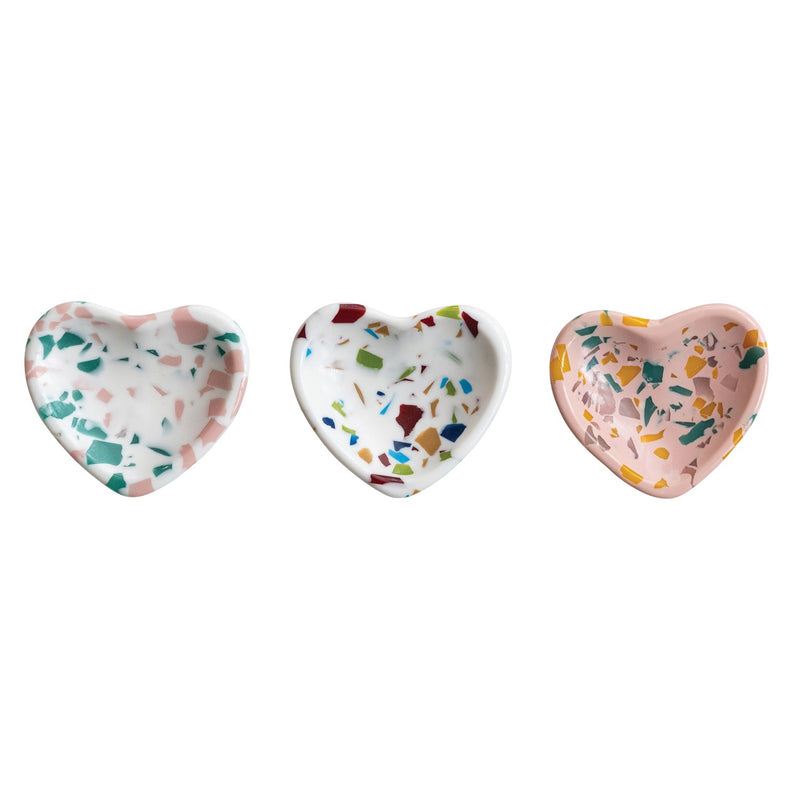 Hazel Mazel Resin Heart Dish