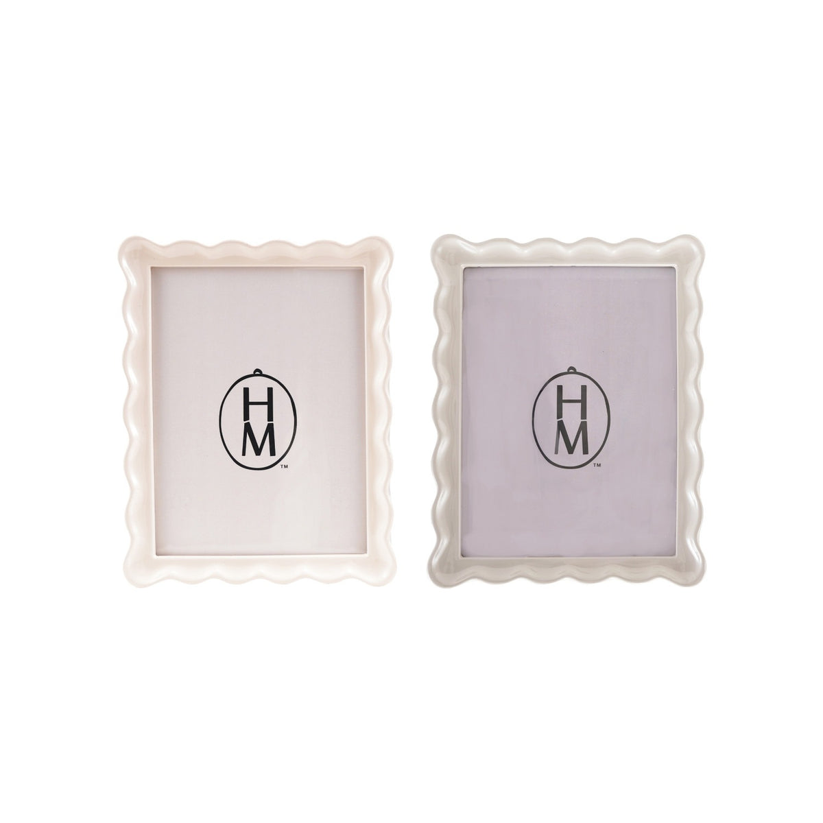Hazel Mazel Resin Scalloped Photo Frame