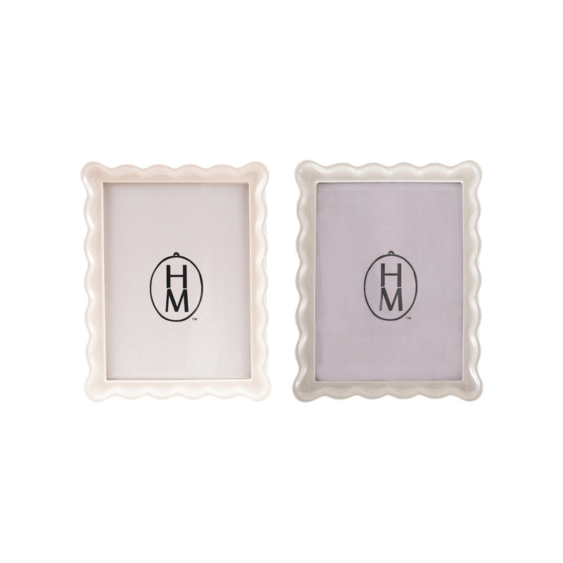 Hazel Mazel Resin Scalloped Photo Frame