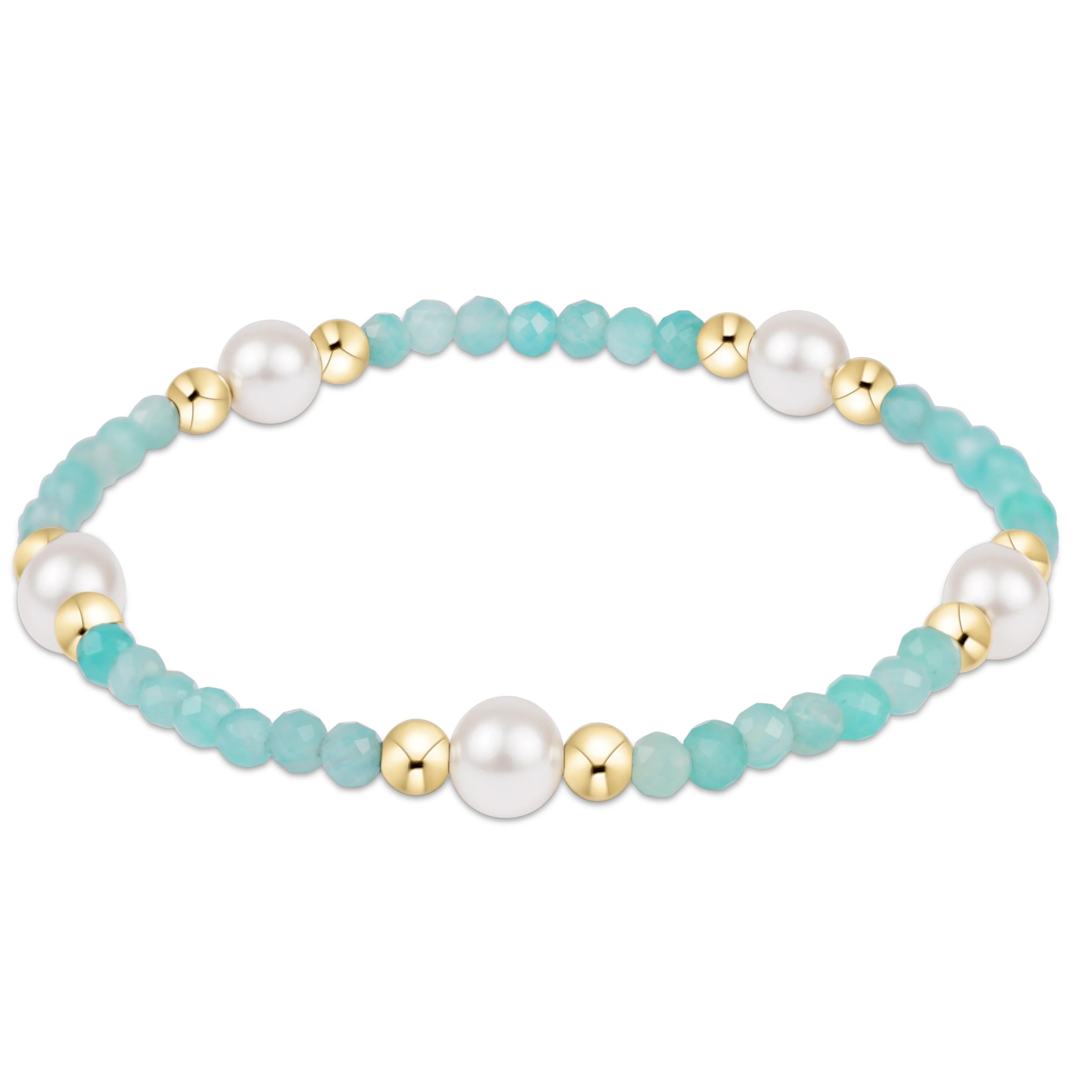 E. Newton Purpose Pearl Amazonite Gem Bracelet