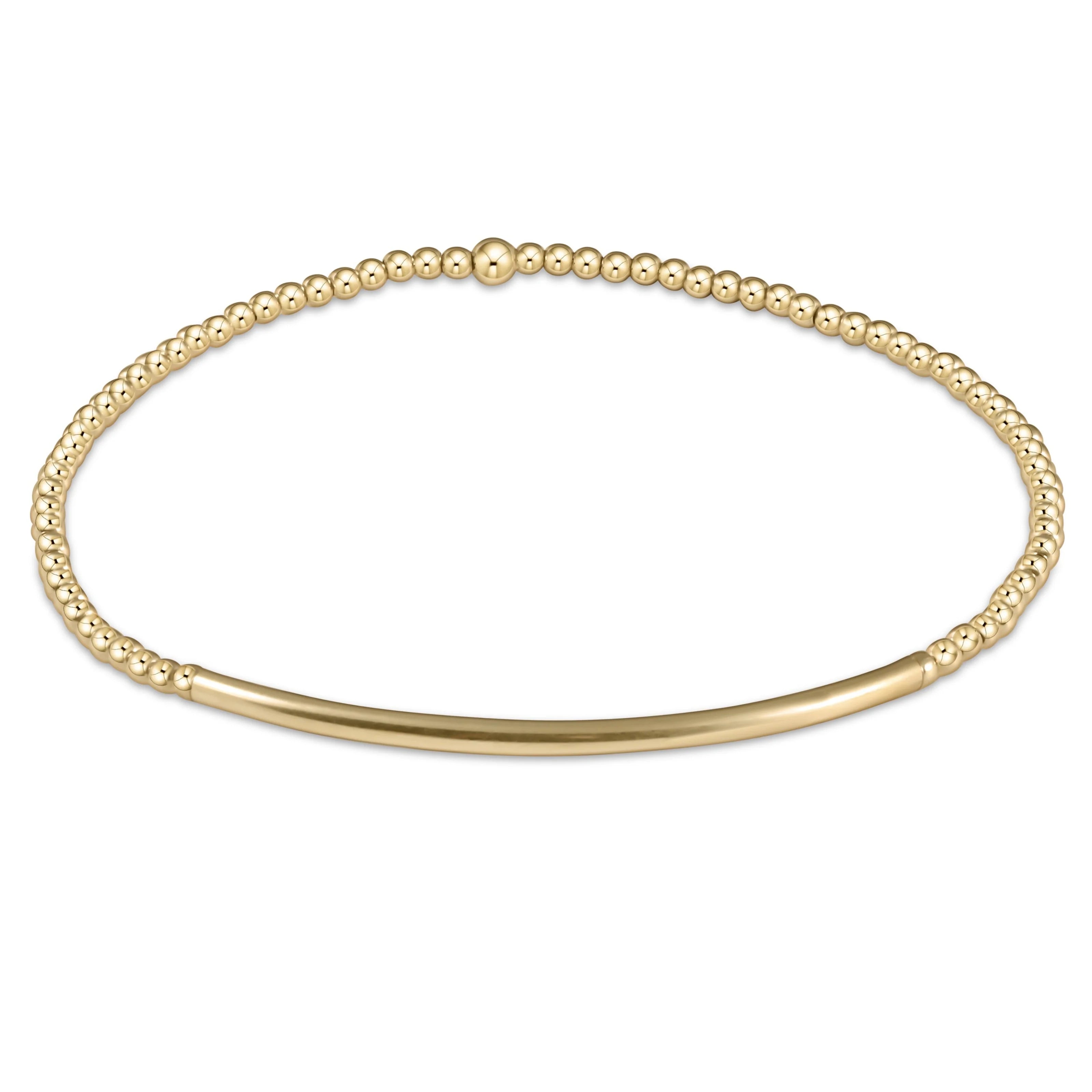E. Newton Bliss Bar 2mm Gold Bracelet