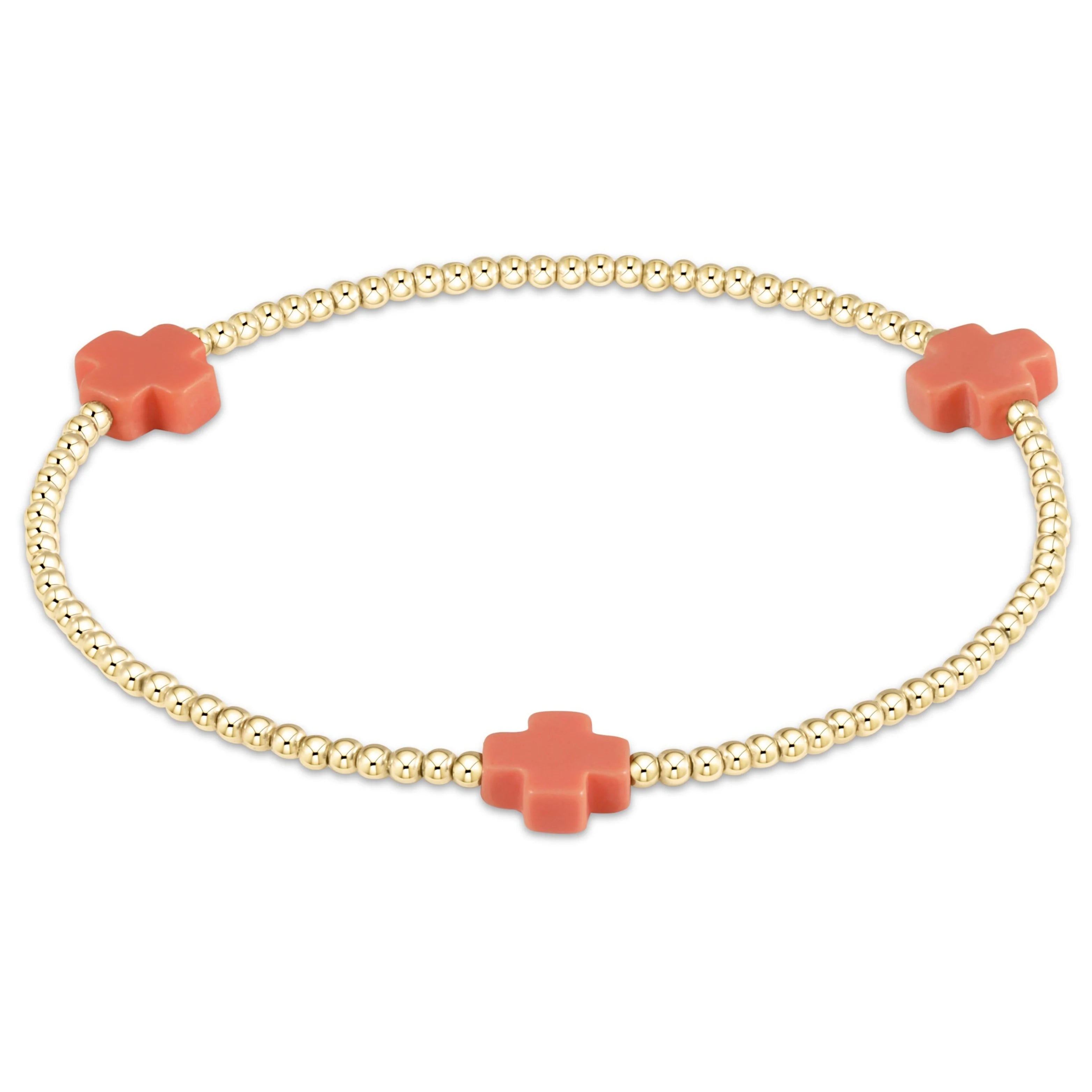 E. Newton Signuature Cross 2mm Coral
