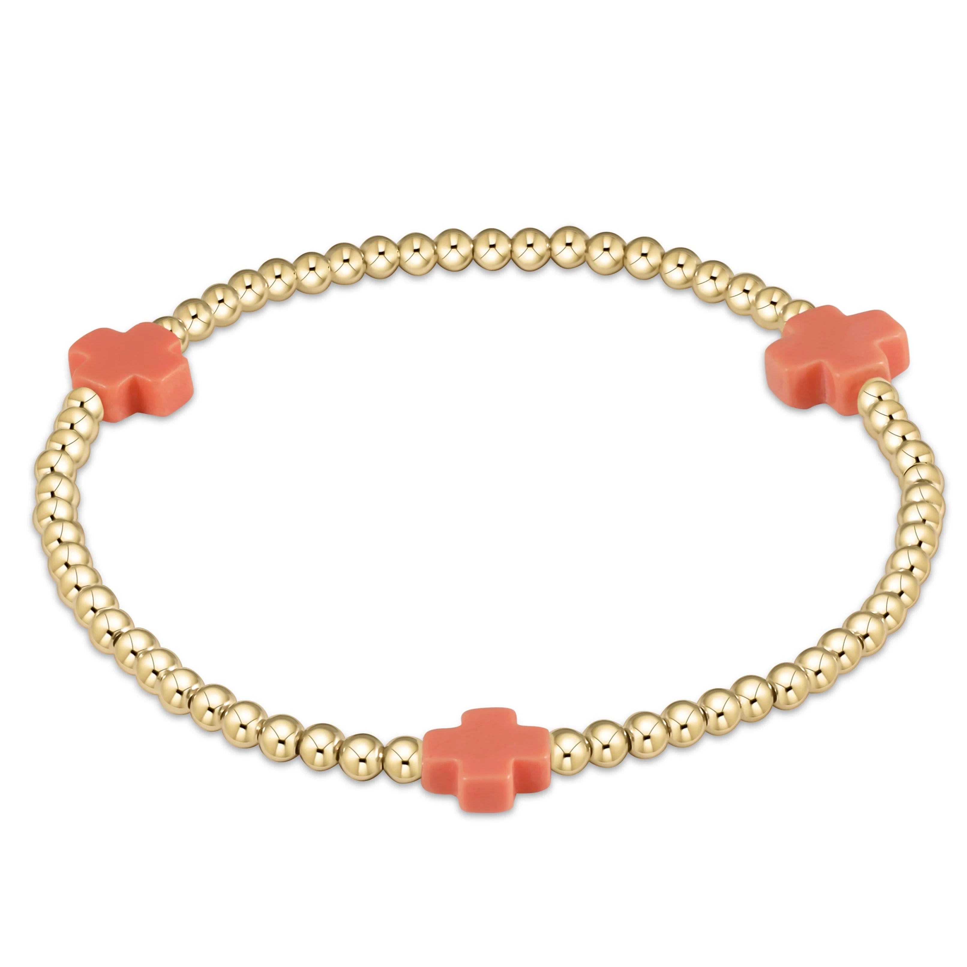E. Newton Signature Cross 3mm Coral