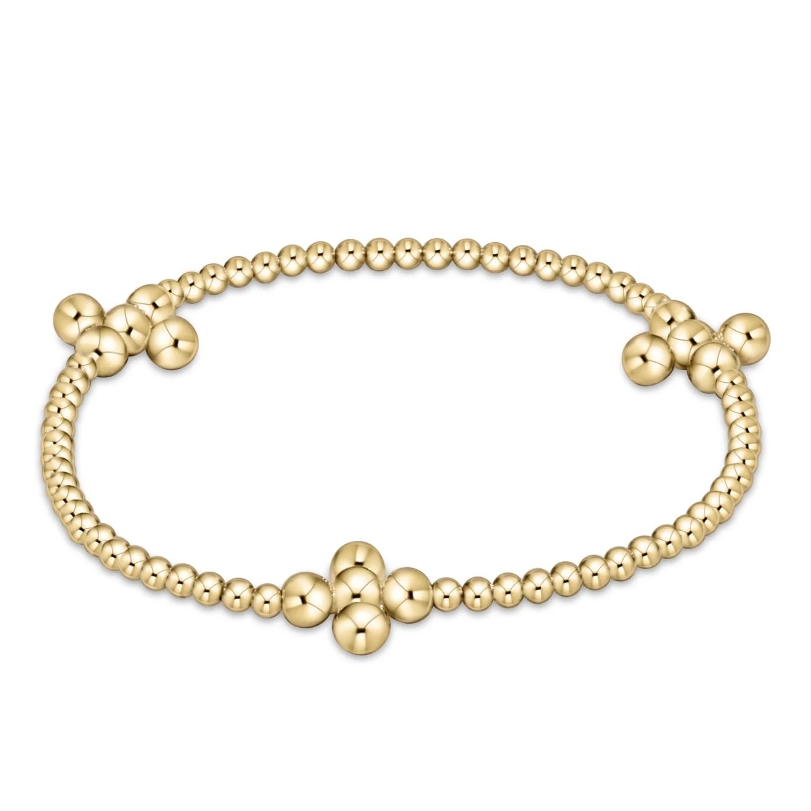E. Newton Signature 2.5mm Beaded Bracelet 4mm Cross