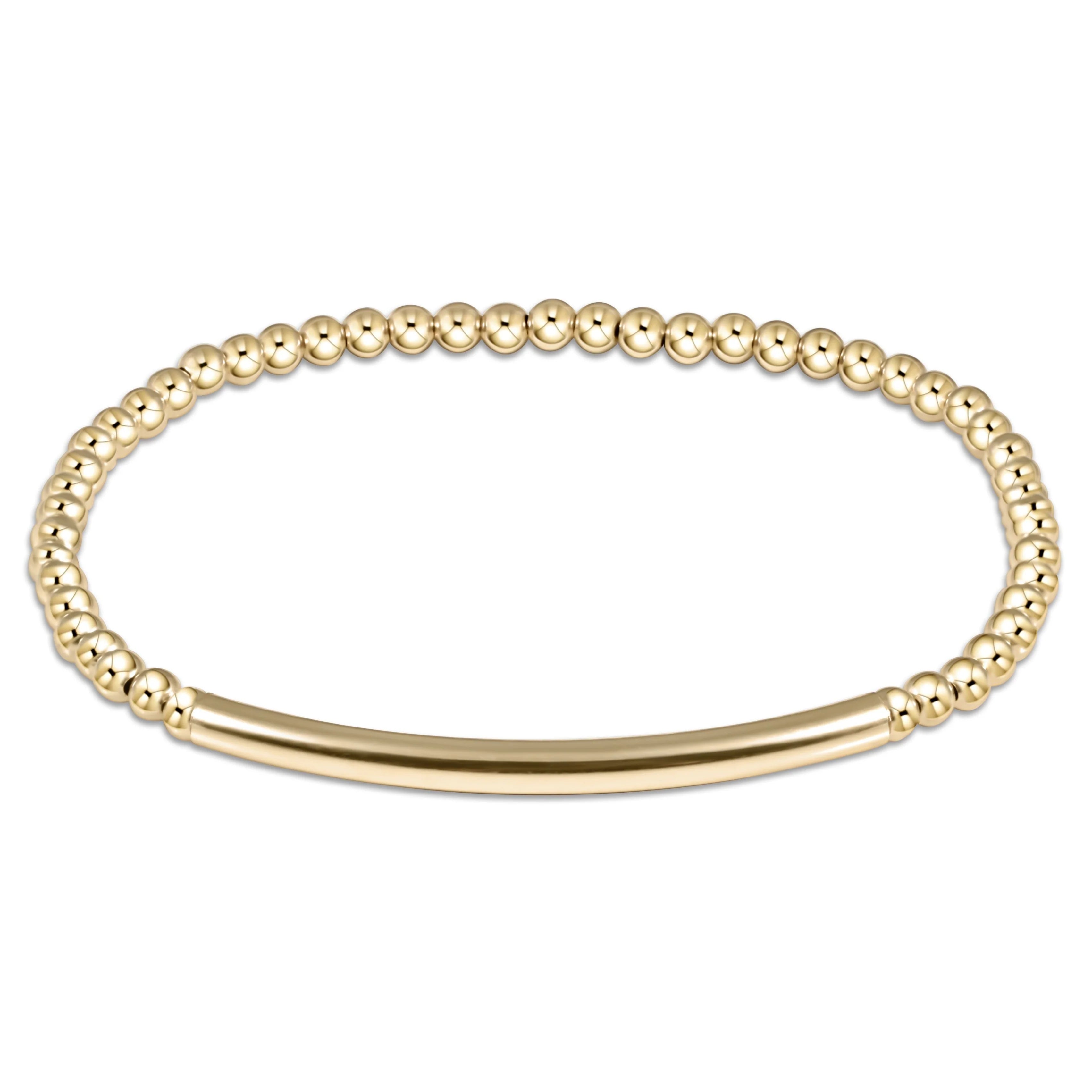 E. Newton Bliss Bar Smooth 3mm Gold Bracelet