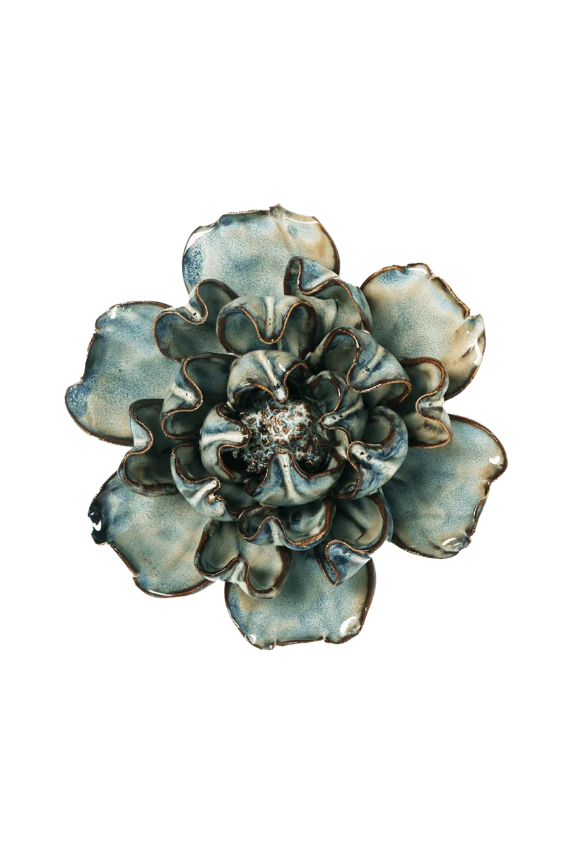 Navy Lisianthus Ceramic Flower