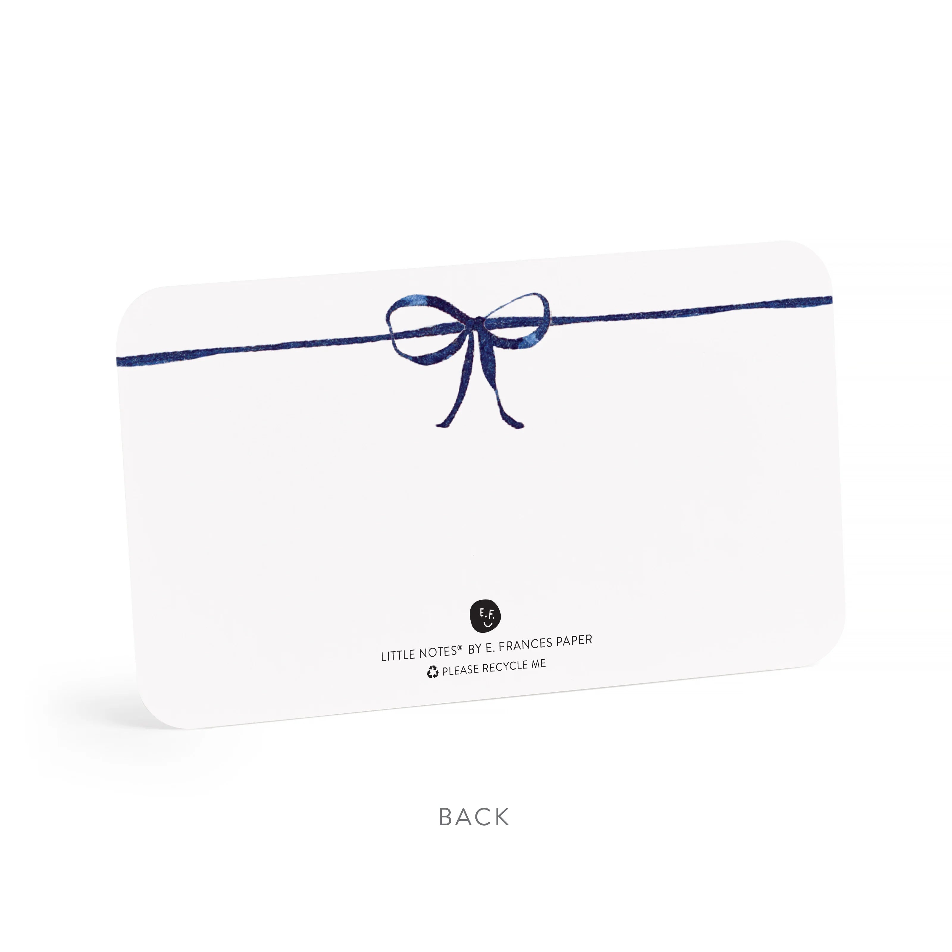 Navy Bow Little Notes