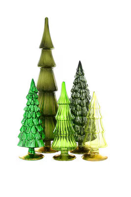 Hue Glass Tree Set of 5 - Green