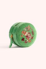 Powder Round Velvet Jewelry Box