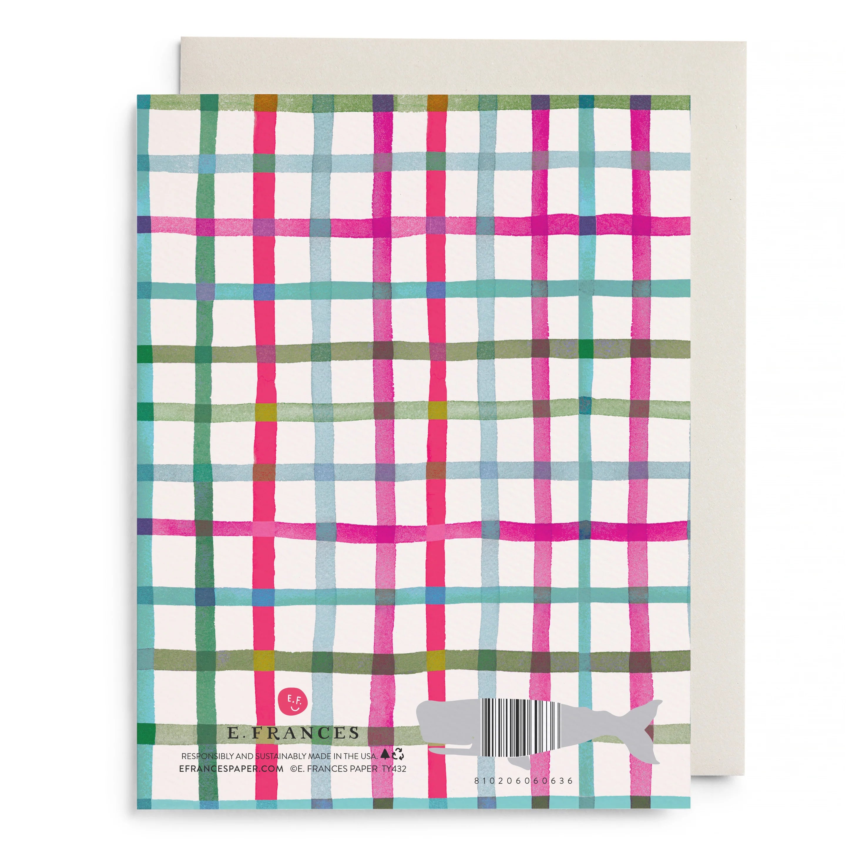 Happy Plaid Thank You Card