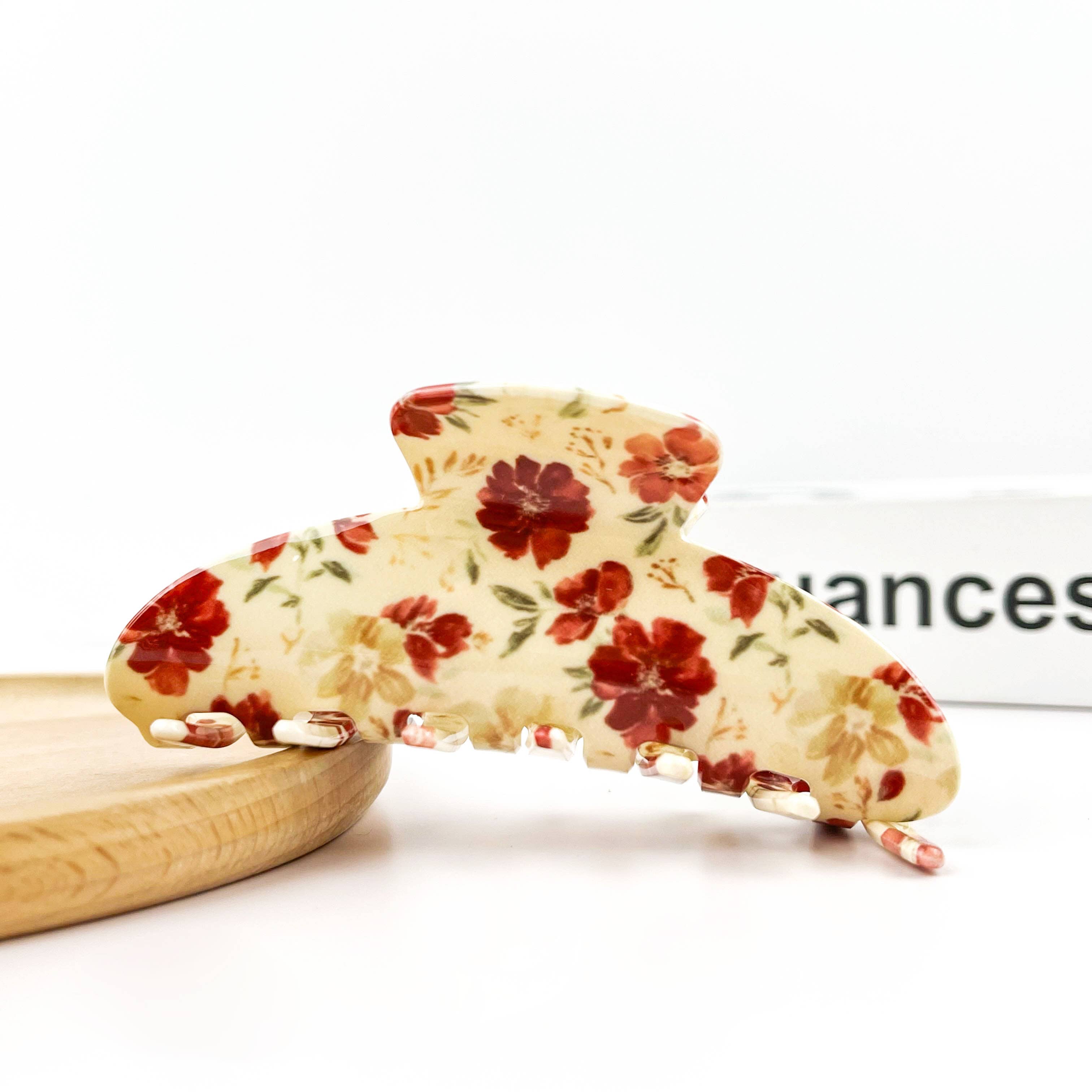 Floral Hair Claw Clip