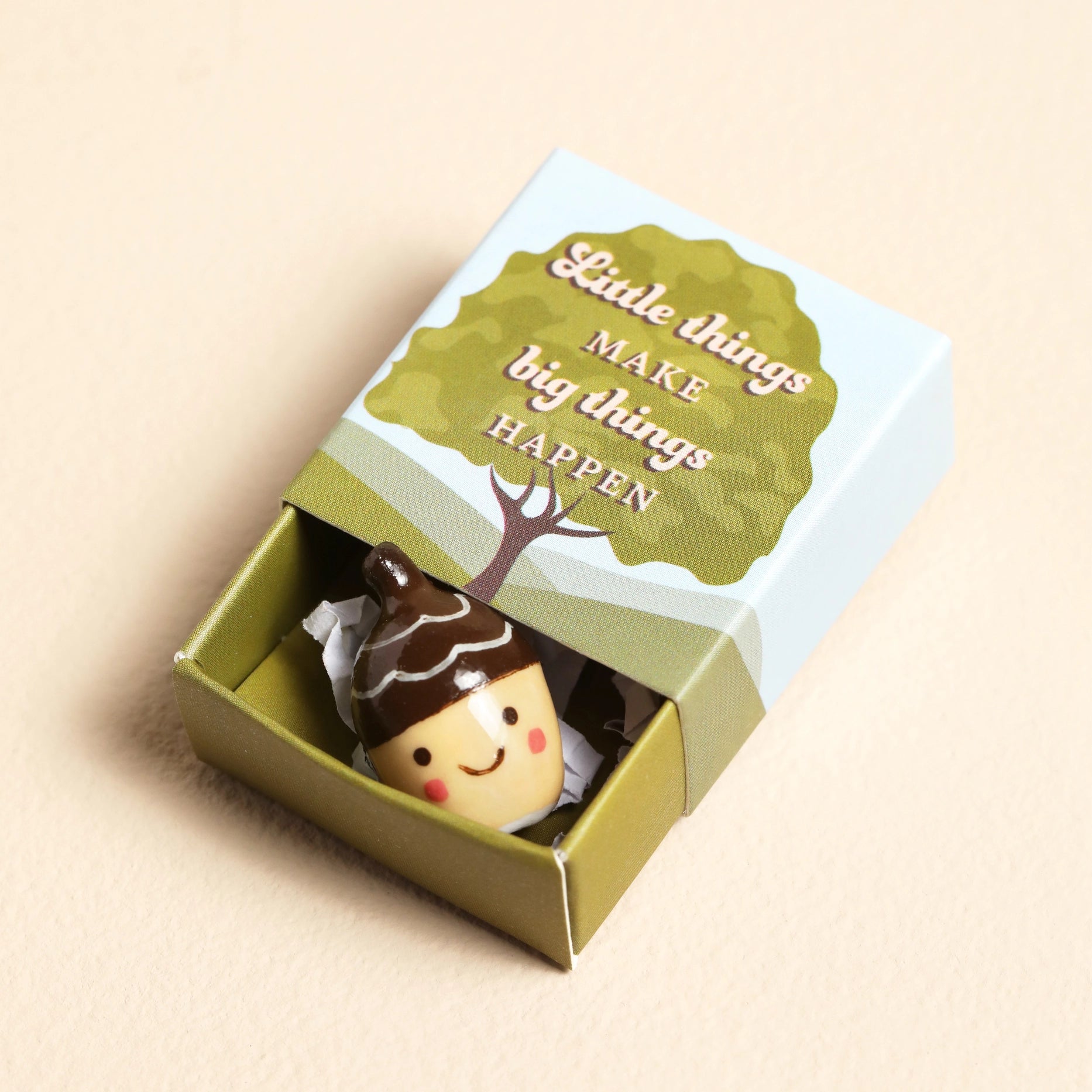 Matchbox Ceramic Acorn Token