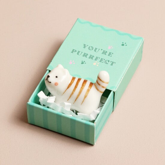 Matchbox Ceramic Cat Token