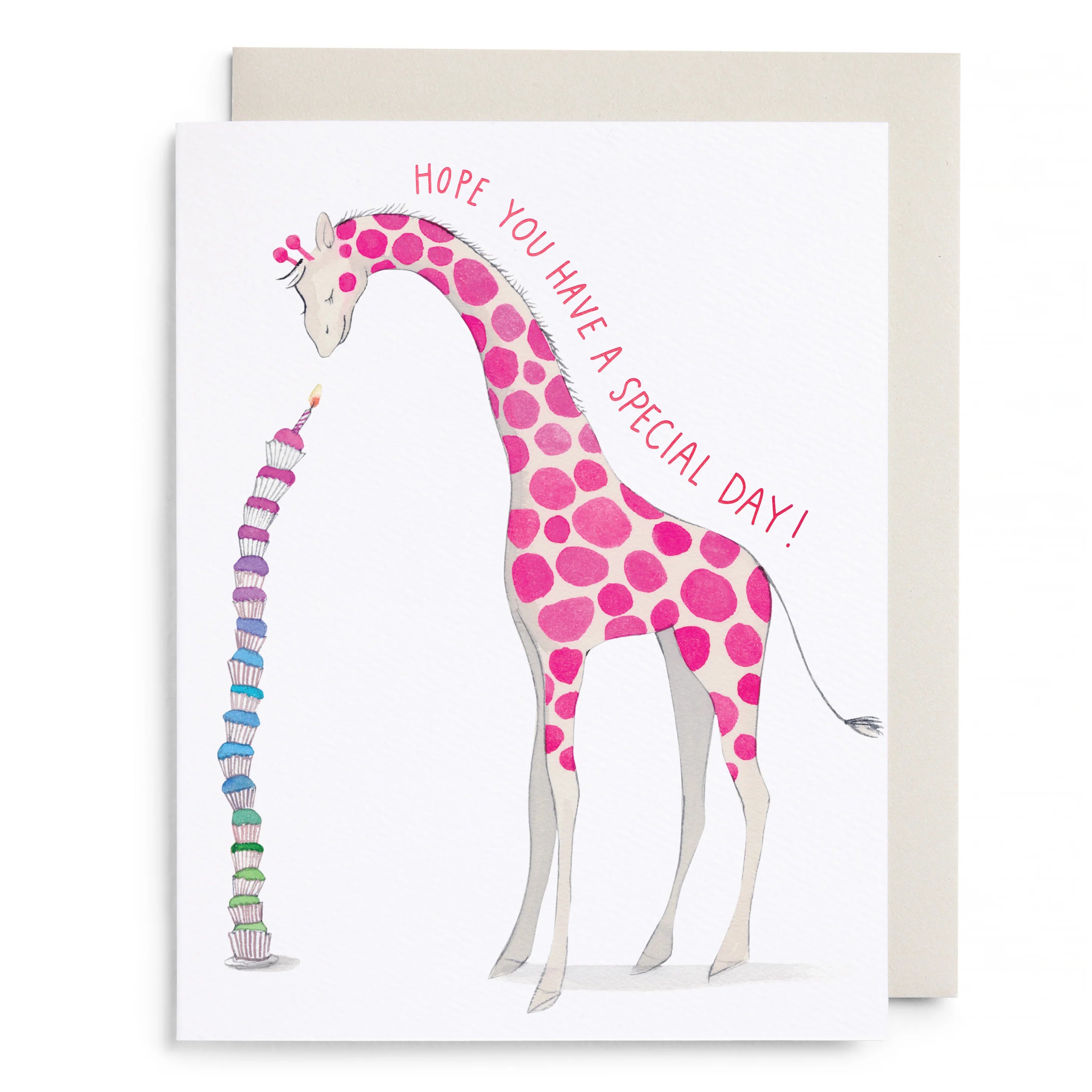 Leaning Tower of Cupcakes Birthday Card