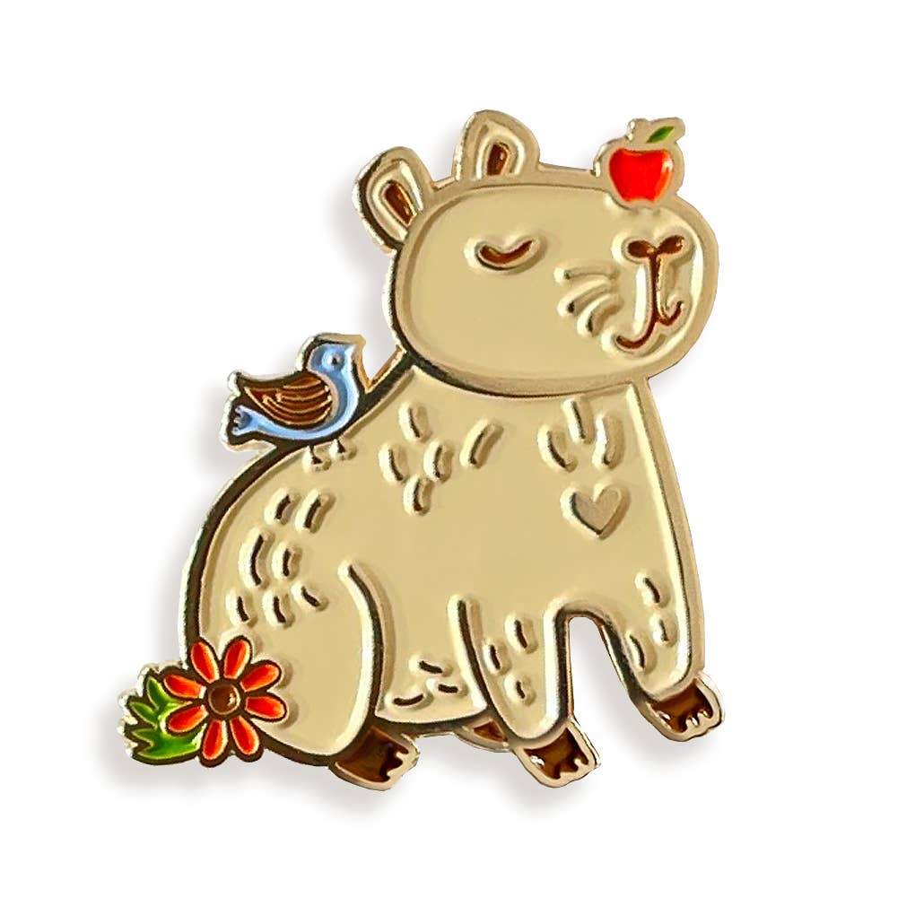 Capybara Enamel Pin