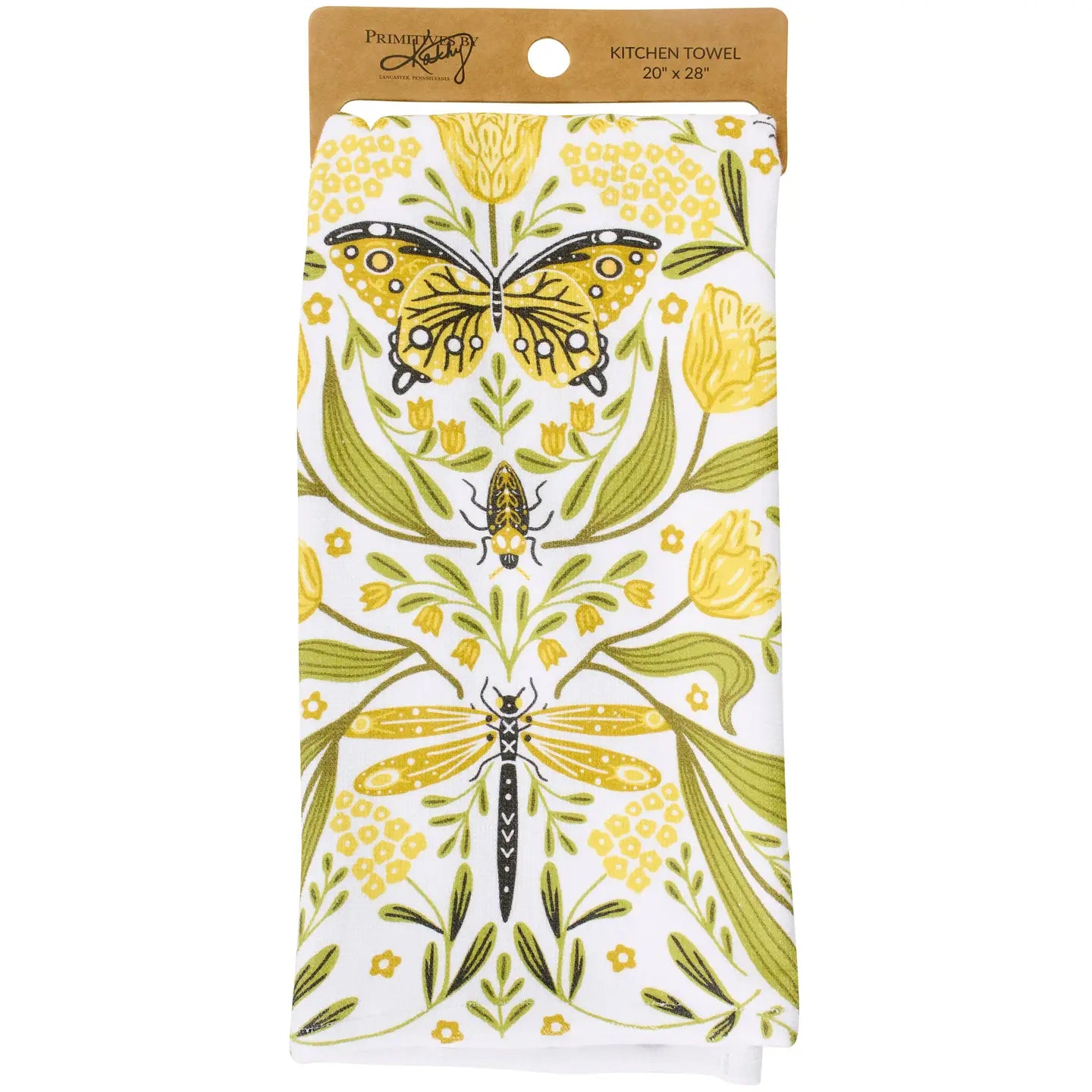 Golden Dragonfly Kitchen Towel