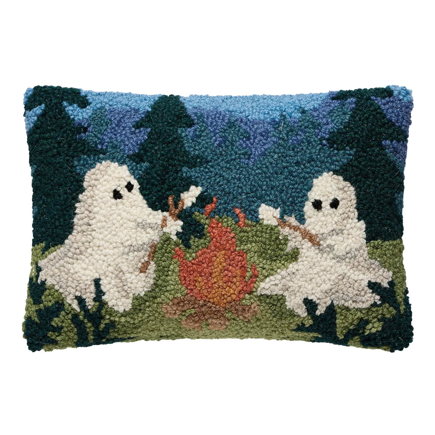 Ghosts Campfire Hook Pillow