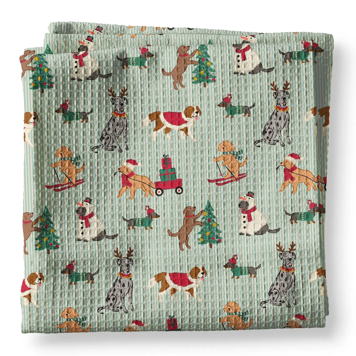 Christmas Dog Kitchen Tea Towel