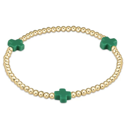 E. Newton Signature Cross 3mm Emerald