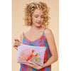 Powder Velvet Zip Pouch