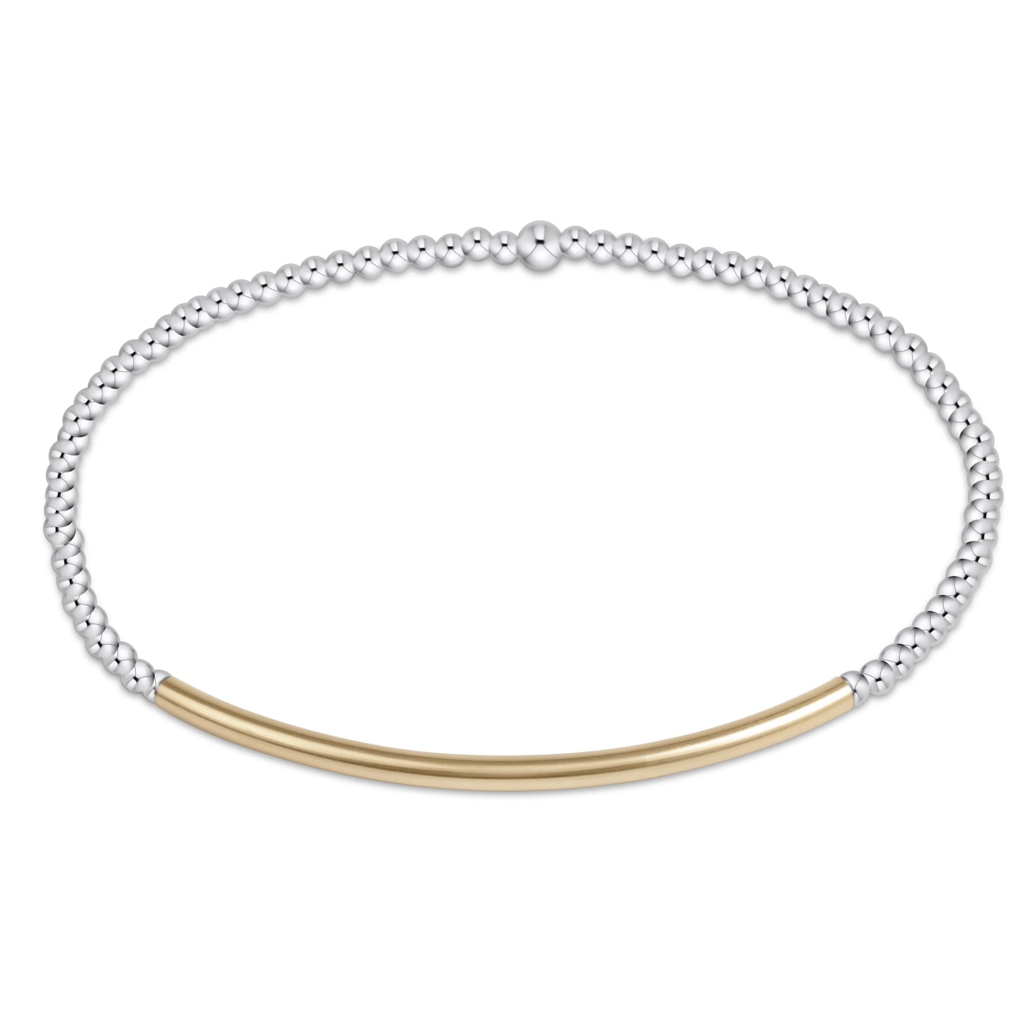 E. Newton Bliss Bar 2mm Mixed Metal Bracelet