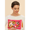 Powder Velvet Zip Pouch