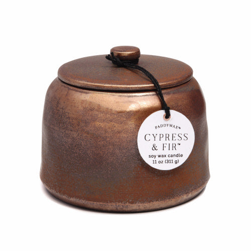 Paddywax Cypress & Fir Bronze Jar 11oz