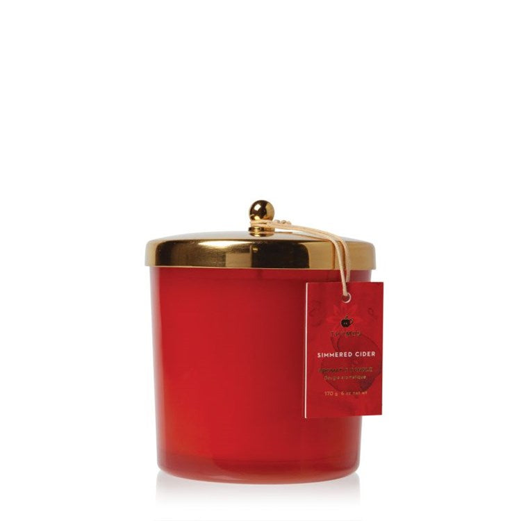 Thymes Simmered Cider Red Candle