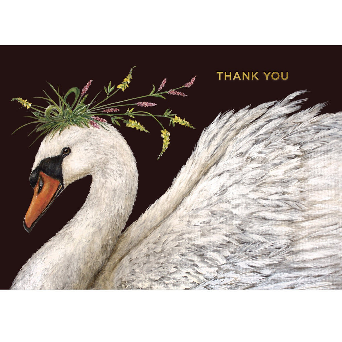 Swan Thank You Card