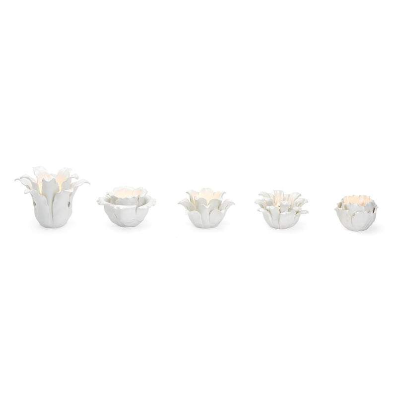 Terra White Succulent Tea Light Holders