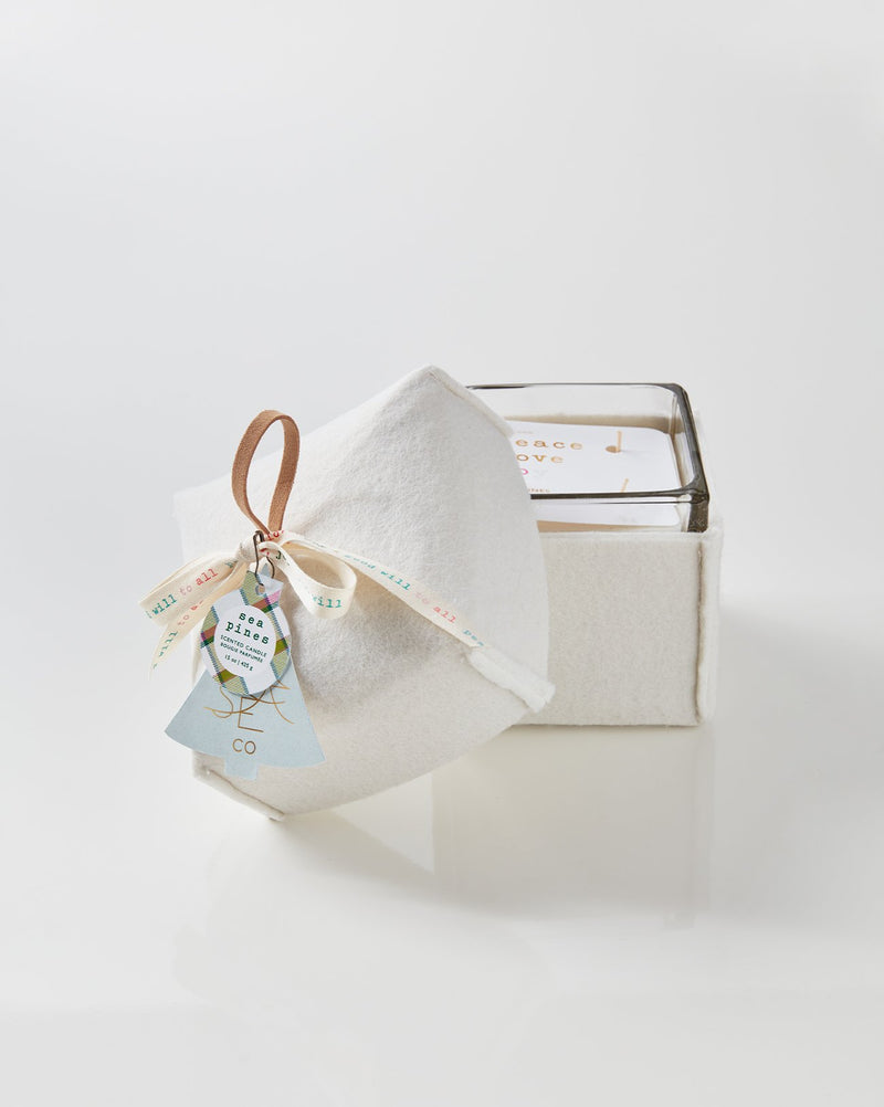 Mer Sea Felt Box Candle - Sea Pines