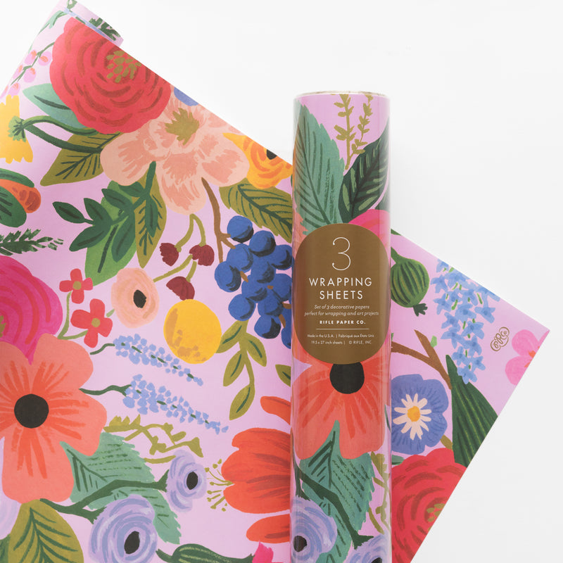 Rifle Paper Roll of 3 Wrapping Sheets