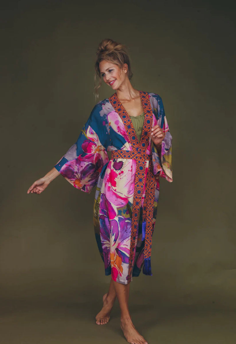 Powder Kimono Gown